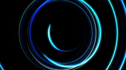 Poster - Abstract spiral rotating glow lines, computer generated background, 3D rendering background.