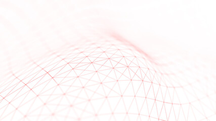 Abstract white background with connected dots and lines. Medical background. Background for business presentations. 3D