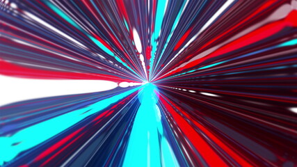 Fototapete - Radial blurred rays, computer generated. 3d glowing background.