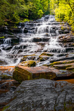 Beautiful Shot Of The Helen Georgia Waterfall In The US