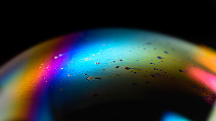 Wall Mural - Closeup shot of a colorful soap bubble