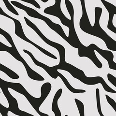 Wall Mural - black and white stripes abstraction. seamless zebra print. for clothes or printing			