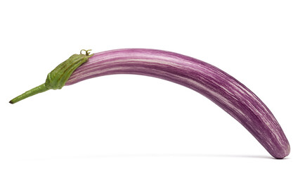 Wall Mural - eggplant or brinjal, vegetable isolated on white background, closeup