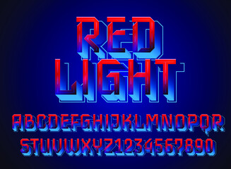 Wall Mural - modern futuristic red light neon text effect