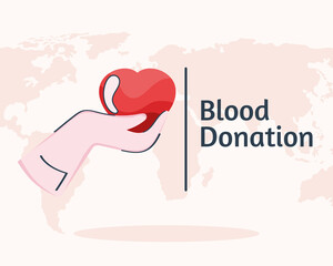 Wall Mural - blood donation campaign poster