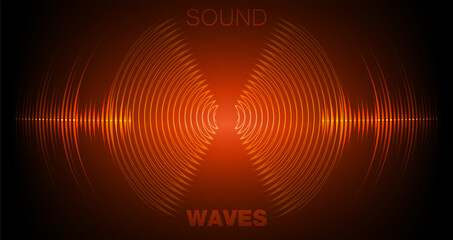 Sticker - Sound waves oscillating dark light