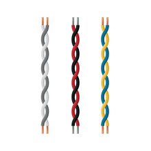 Twisted Paired Electrical Wires. A Wire Is An Electrical Product That Serves To Connect An Electric Current Source With A Consumer, Components Of An Electrical Circuit. Vector Illustration.