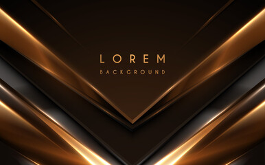 Wall Mural - abstract black and gold geometric background