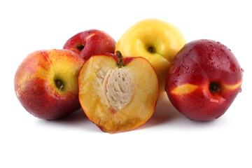 Wall Mural - Nectarines with a half