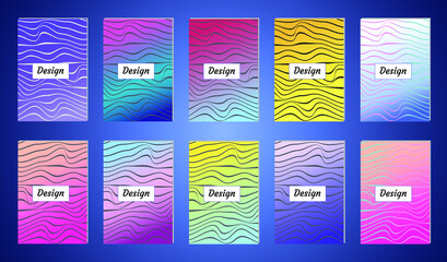 Poster - Abstract vector pattern gradient background templates. Modern geometric design with minimal geometric shapes