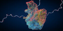 Ribosome As Part Of An Biological Cell Constructing Messenger Rna Molecules - 3d Illustration
