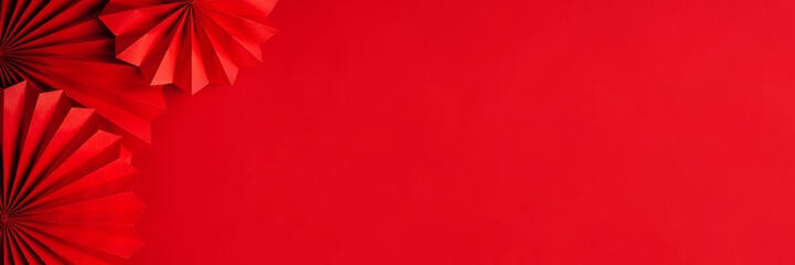 Minimalistic background made of red paper.