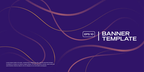 Poster - Wavy colorful lines background. Abstract landing page template.
