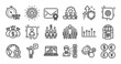 © blankstock - Meeting, Customer satisfaction and Group line icons set. Secure shield and Money currency exchange. Verified mail, Graph laptop and Cogwheel icons. Quick tips, Check investment and Agent signs. Vector