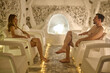 © zinkevych - A couple spending time in a salt room and looking relaxed