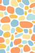 Abstract pattern from stones. Nice colors. Simple flat vector illustration isolated on white background. Design element.