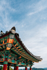 Wall Mural - Seopirang village traditional pavilion in Tongyeong, Korea