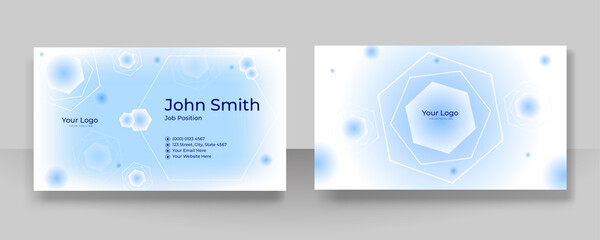 Poster - Modern simple blue technology business card design template. Modern business card - creative and clean business card template.