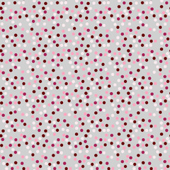 Wall Mural - Pink Grey Confetti Christmas Seamless Pattern great for scrapbooking, textile and wrapping. Vector illustration.