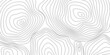 Topographic line wavy pattern, map contour outline curve background top view.