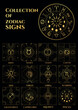 © Анна Удод - collection of horoscope sign in mystic style, black and gold colours