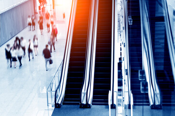 Wall Mural - people walking in business center