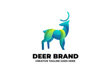Green Deer Animal Business Logo