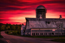 Road To The Farm - While On Our Road Trip Through Vermont, We Stopped To Shoot This Awesome Barn.  On One Of The Most Famous Roads In Vermont, Route 100.  