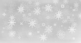 Fondo o banner de navidad con copos de nieve o estrellas, colores navideños con espacio para texto. Recurso grafico de temática navideña con degradado