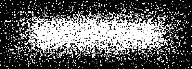 Aufkleber - Background of pixels. Halftone gradient. Black squares. Abstract geometric backdrop. Vector illustration.