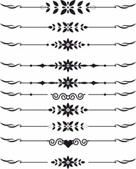 Poster - Graphic decorative elements, text breaks set