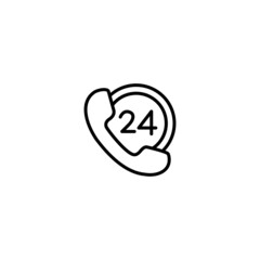 Poster - 24 hours icon, 24 hours sign vector