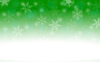 Christmas green background with snowflakes. 