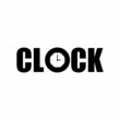 © keep on creating - Vector Clock typography, as a logo, icon, brand, Symbol, Emblem or template. isolated white background.