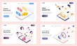 © Amanda112 - Set of landing page templates for email marketing, digital marketing, ecommerce, social media marketing, social network, business, banner ads. Modern vector illustration for web and mobile development