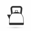 © Iryna - Grey Kettle with handle icon isolated on white background. Teapot icon. Vector