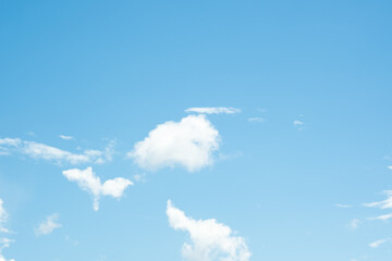 Wall Mural - many small clouds in blue sky.summer cloudy.white clouds floating in the sky.