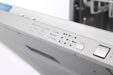 Details of dishwasher control buttons