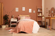 © New Africa - Teenage girl's bedroom interior with stylish furniture and beautiful decor elements