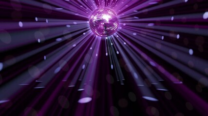 Wall Mural - mirror ball disco lights club dance party glitter background.