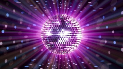 Wall Mural - mirror ball disco lights club dance party glitter background.