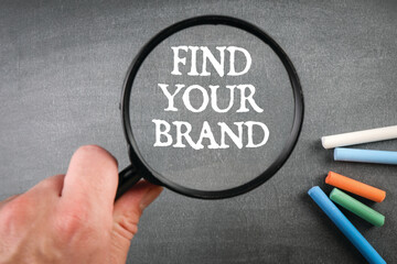 Wall Mural - find your brand. business and consumer concept