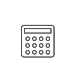 Poster - Calculator icon isolated on white background. Trendy calculator icon in flat style. Template for app, ui and logo, vector illustration, eps 10