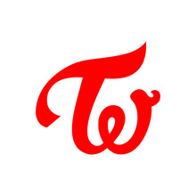 Twice Logo , New Logo On White Background. Simple Design For Graphics, Logos, Websites, Social Media, UI, Mobile Apps, EPS10	