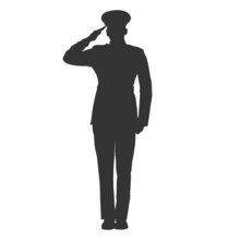 Military Or Police Salute Silhouette