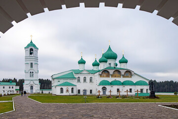 Svir, Russia, Leningrad region The Holy Trinity Alexander Svirsky male monastery in the village of Old Sloboda.