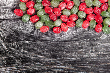 Wall Mural - Colorful candies with jelly and sugar. Sweets as background