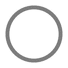 Sticker - Circle frame of simple greek pattern