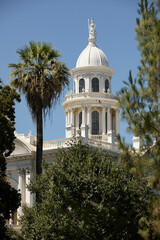 Wall Mural - Daytime view of the historic courthouse, constructed in 1875, of Merced, California, USA.