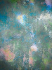  Abstract light aqua blue and light green paint splash background with vintage grunge texture